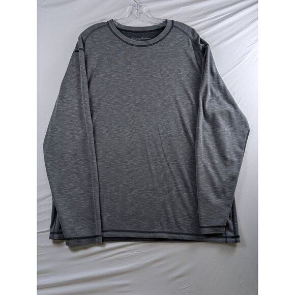 Tommy Bahama Mens 2XL Gray Long Sleeve Thermal Shirt Base Layer Crewneck Knit - Picture 1 of 11